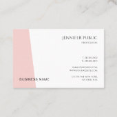 Blush Pink Elegante Moderne Minimalistische Sjablo Visitekaartje (Achterkant)