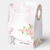 Blush Pink Elephant Baby shower Bedankdoosjes (Geopend)