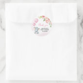Blush Pink Elephant Baby shower Ronde Sticker (Tas)
