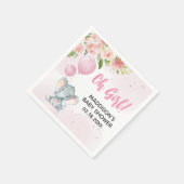Blush Pink Elephant Baby shower Servet (Hoek)