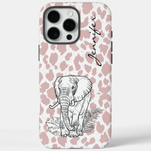 Blush Pink Elephant iPhone 16 Pro Max Hoesje