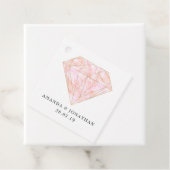 Blush Pink en Bourgondië Diamond Bedankjes Labels (In situ)