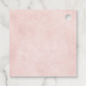 Blush Pink en Bourgondië Floral Bedankjes Labels (Achterkant)