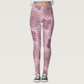 Blush Pink en Bourgondische Mandala Patroon Leggings (Voorkant)