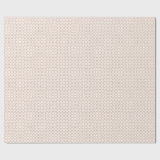 Blush Pink en Crème Flared Square Wrapping Paper Cadeaupapier (Vlak)