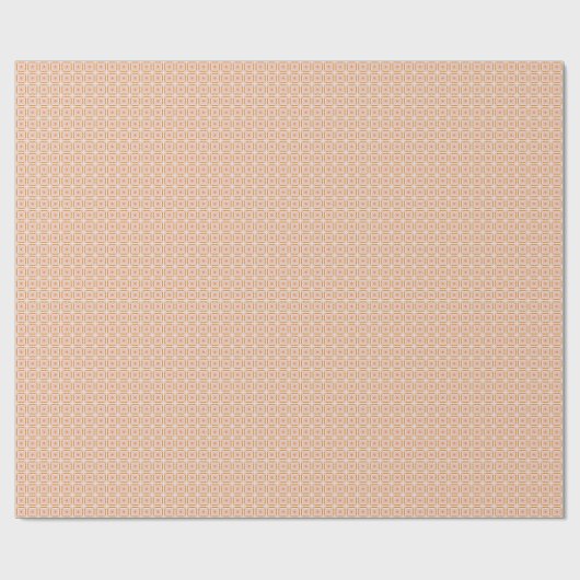 Blush Pink en Crème Flared Square Wrapping Paper Cadeaupapier (Vlak)