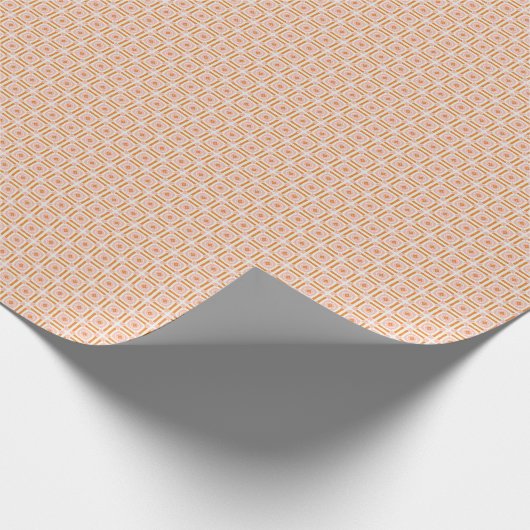 Blush Pink en Crème Flared Square Wrapping Paper Cadeaupapier (Hoek)