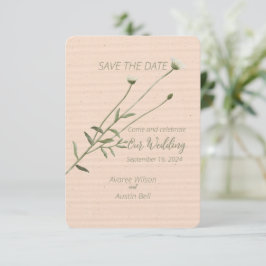 Blush Pink en een eenpersoons Daisy Save The Date