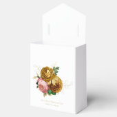 Blush Pink en Gold Floral Quinceañera Bedankdoosjes (Geopend)