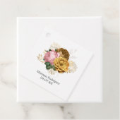  Blush Pink en Gold Floral Quinceañera Bedankjes Labels (In situ)