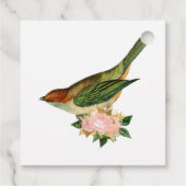  Blush Pink en Gold Floral Quinceañera Bedankjes Labels (Achterkant)