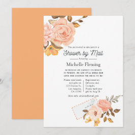 Blush Pink en Gold Floral Vrijgezellenfeest per po Kaart