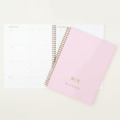 Blush Pink en Gold | Modern monogram Planner (Display)