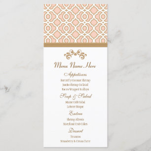 Blush Pink en Gold Moroccan Menu