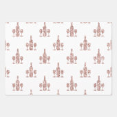 Blush Pink en Gold Paris Vin Rosé Inpakpapier Vel (Voorkant)