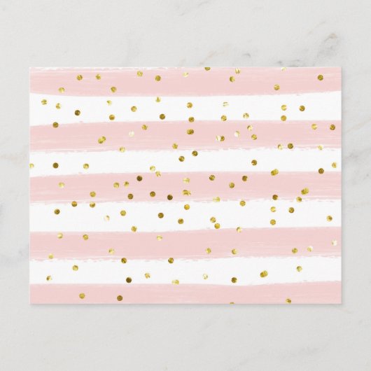 Blush Pink en Gold Teddy Bear Boeken voor Baby Uitnodiging Briefkaart (Achterkant)