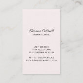 Blush Pink Essential Oils Aromatherapie Visitekaartje (Achterkant)