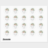 Blush Pink Eucalyptus Greenery Geometric Wedding Ronde Sticker (Vel)