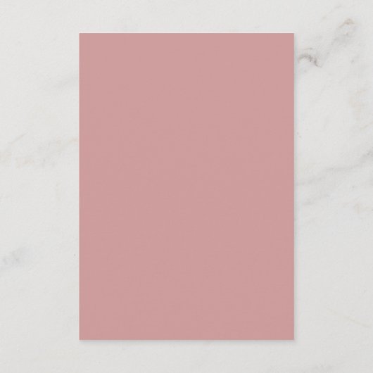 Blush Pink Eucalyptus QR Code Wedding RSVP  Informatiekaartje (Achterkant)