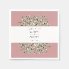 Blush Pink Eucalyptus Together Forever Wedding  Servet