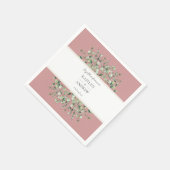 Blush Pink Eucalyptus Together Forever Wedding  Servet (Hoek)