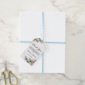 Blush Pink Eucalyptus Waterverf Geometric Weddensc Cadeaulabel (Met Touw)