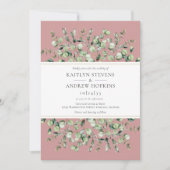 Blush Pink Eucalyptus  Wedding Kaart (Voorkant)