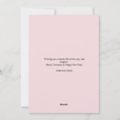 Blush Pink Fa La La La Photo Grid Christmas  Feestdagenkaart (Achterkant)
