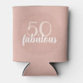 Blush Pink Fabulous Floral Mandala 50ste verjaarda Blikjeskoeler (Voorkant)