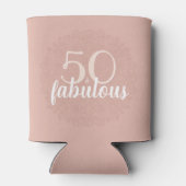 Blush Pink Fabulous Floral Mandala 50ste verjaarda Blikjeskoeler (Achterkant)