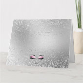 Blush Pink Fabulter Eyes Grote verjaardag Kaart (Achterkant)