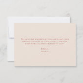 Blush Pink Fairy Eerste Verjaardag Party Thema Cus Bedankkaart (Achterkant)