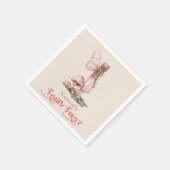 Blush Pink Fairy Eerste Verjaardagsfeestje Geperso Servet (Hoek)