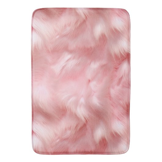 Blush Pink Faux Fur Badmat (Voorkant Verticaal)