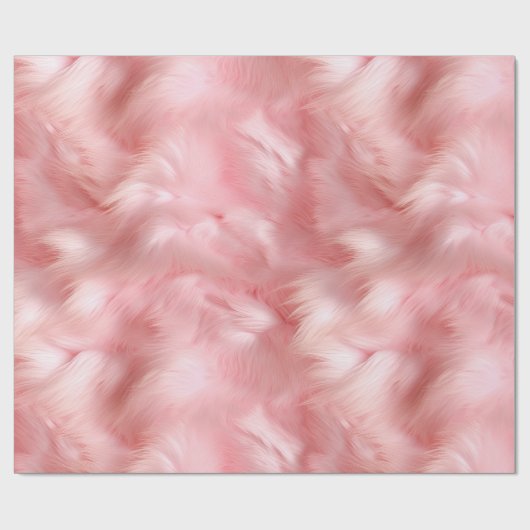 Blush Pink Faux Fur Cadeaupapier (Vlak)