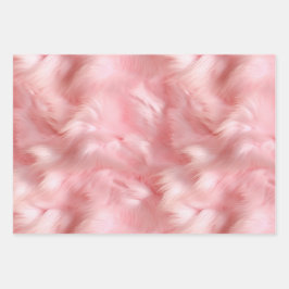 Blush Pink Faux Fur Inpakpapier Vel