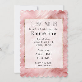 Blush Pink Faux Fur Kaart