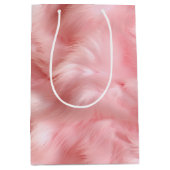 Blush Pink Faux Fur Medium Cadeauzakje (Voorkant)