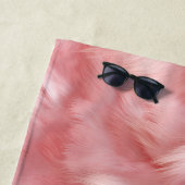 Blush Pink Faux Fur Strandlaken (In situ)