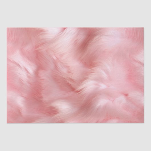 Blush Pink Faux Fur Tissuepapier (Voorkant)