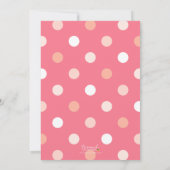 Blush Pink Faux Gold Ballons Baby shower Kaart (Achterkant)