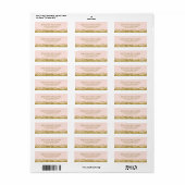 Blush Pink Faux Gold Glitter Etiket (Full Sheet)