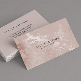 Blush Pink Faux Roos Gold Classy Interieurontwerpe Visitekaartje