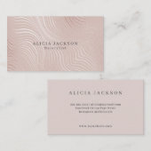 Blush Pink Faux Roos Gold Elegant Haarstylist Visitekaartje (Voorkant / Achterkant)