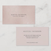 Blush Pink Faux Roos Gold Glam Interior Designer Visitekaartje (Voorkant / Achterkant)
