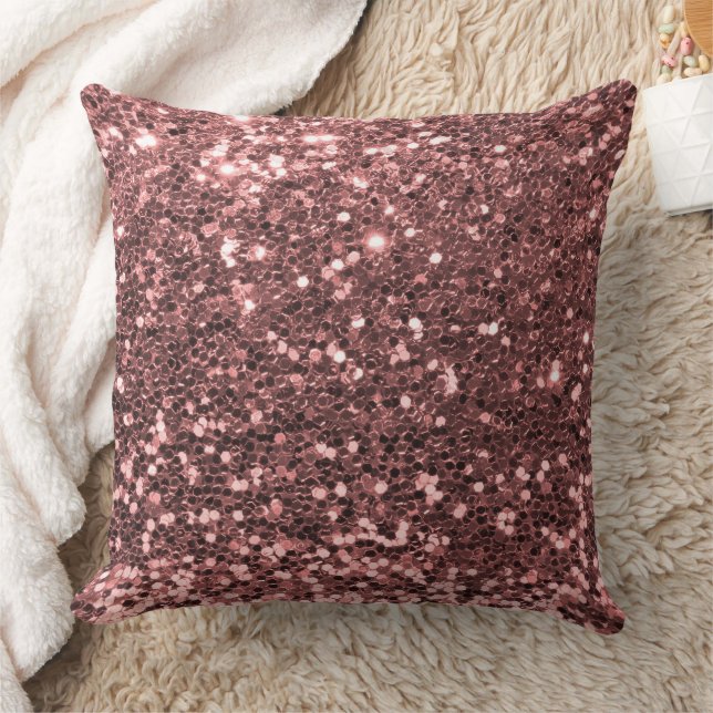 Blush Pink Faux Sequin Glitter Sierkussen (Deken)