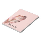 Blush Pink Feather Notitieblok (Linkerzijde)