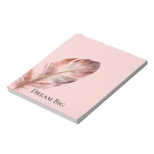 Blush Pink Feather Notitieblok (Linkerzijde)