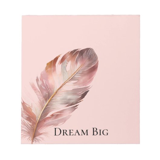 Blush Pink Feather Notitieblok (Voorkant)