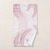 Blush Pink Feather Palm Bliss 1 Bad Handdoek (Handdoek)